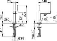 ��������� ��� �������� Keuco Edition 90 115 ��, �������������,��� ������� �������, ���� 59004 010100