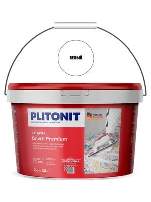 Затирка цементная эластичная PLITONIT Colorit Premium белая, 2 кг
