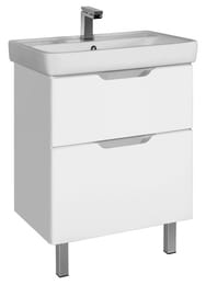 Тумба под умывальник Dreja Q Plus 60 (555х435х670) напольная, белая 99.0004