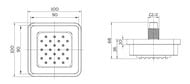 Душевая форсунка AltroBagno Beni aggiuntivi 100х100х36мм, цвет: хром BJ 071601 Cr