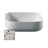 Раковина накладная ArtCeram Cognac 560х410х155 без перелива, light terrazzo COL009 89 34