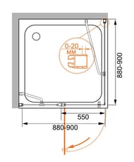 ������� ������ CEZARES ELENA (880-900x880-900x1950) A-12-90-C-Cr ������ ����������/����