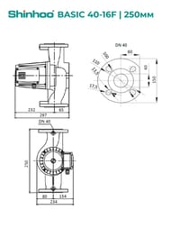  SHINHOO BASIC 40-16F 1x230, DN 40, , 71221004