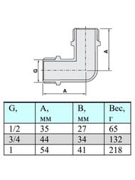 Уголок VALTEC 1/2"НН с/огр. лат/никель VTr.093.N.0004