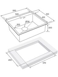 ����� �� ����������� ����� PAULMARK Kroner (590x510x200) �������, ����.����. ����� PM215951-BS