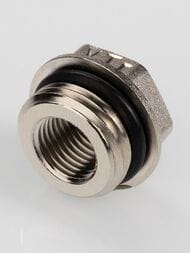 Футорка VALTEC  1/2"Н х 1/4"В с EPDM кольцом, латунь никелированная, VTr.585.N.0402