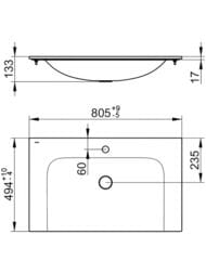 �������� Keuco Plan 805�494 ���������, 1 ��������� ��� ���������, ����� 32960318001