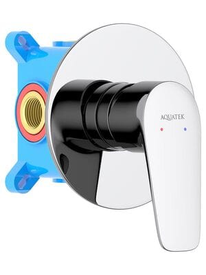 Смеситель для душа Aquatek Бетта AQ1166CR встраиваемый, однозахватный, цвет: хром