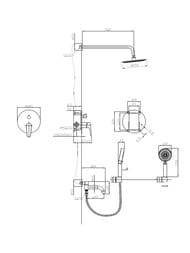 Душевая система BelBagno ANCONA-VDSET-CRM встраиваемая,излив,ручной и тропический душ,хром — изображение 2