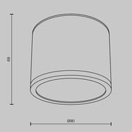 ���������� ���������� Maytoni Rendo (�����) C095CL-GX53-B, 12��, IP44, GX53, ������