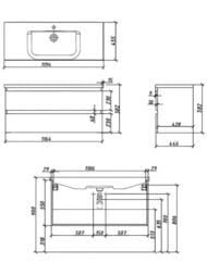 ����� ��� �������� Caprigo ����� 120 ������ 1164�582�446 ���������, 2 ����� 36116-SF-019