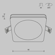 ������������ ���������� Voltega DL303-L12W4K, 4000K, 12��, 120�, IP20, LED, �����