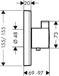  Hansgrohe ShowerSelect Highfow 15760670 ,  ,.., .