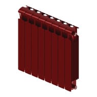 Радиатор биметаллический RIFAR Monolit 500 (577х640х100) 8 секций, 1528Вт, коричнево-красный