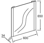 Зеркало Jacob Delafon Replique EB1470-NF 600х650х34 антипар, подсветка, инфракрасный выключатель