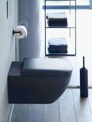 Сиденье для унитаза DURAVIT HAPPY D.2 с микролифтом, съемное, антрацит матовый/нерж.сталь 006459130 — изображение 2