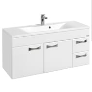 Тумба под раковину AQUATON Диор 120 1A110601DR010 1187x540x444 подвесная, 2 ящика, 2 дверцы, белый глянец