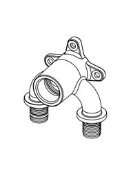 Водорозетка TECEflex 16х1/2''Вх16 90°, проходная, закругленная, латунь, арт.708504