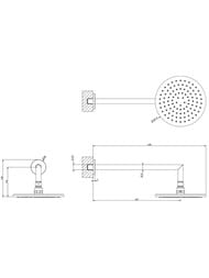Верхний душ Gessi Emporio 47284.149 с кронштейном, настенный, цвет: Finox Brushed Nickel — изображение 2