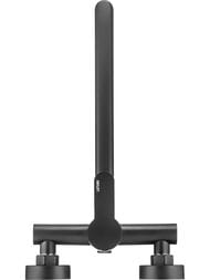 Смеситель для ванны/душа Swedbe Latuno L11307B с изливом 322мм Z формы и дивертером, цвет: черный