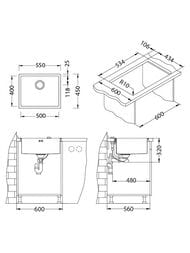 ����� ALVEUS Monarch Quadrix 50 (550�450) ������ �������������, ����.����� 1��, PVD �������� 1103383