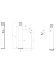 Смеситель Boheme Stick 122-WCR.2 для раковины, на 1 отверстие,однозахватный, ручка touch, белый+хром