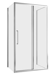 Душевое ограждение ABBER Schwarzer Diamant AG30120H-S75-S75 (1200х750x1950) П-обр., прозрачное/хром — миниатюра 1