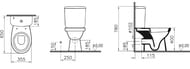 Унитаз-компакт NORM Fit with Bidet (355х650х780) с сиденьем,антиб. покр.,с функ. биде 9844B099-7203