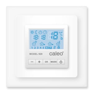 Терморегулятор CALEO 920 встраиваемый,электронный, программируемый, LCD-дисплей, 220В, с адаптерами
