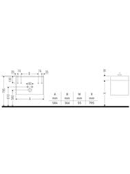 ����� ��� ���������� Duravit Ketho.2 549x584x455 2 �����, �������-����� ������� K25281007070000