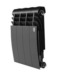 Радиатор биметаллический 4 секции ROYAL THERMO BiLiner B ВШГ 430х350х87, 536Вт, черный, НС-1682257 — миниатюра 1