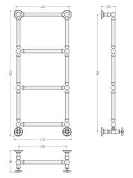 ������� ��������� 1304 ����������������� 960�400 ����������� ������, ������ �����. 3/4",05-0280-9640