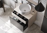 Тумба под раковину AQUATON Лофт Урбан 65 1A254001LQX60 650х450х510 2 ящика, графит\орегон