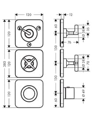��������� Axor Citterio E 36704250 ����� ������� �������, ��� 3 ������������, ������� ������