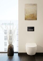 Инсталляция Geberit Duofix белая клавиша+Унитаз iCon без ободка+Сиденье Slim микролифт 500.300.01.I