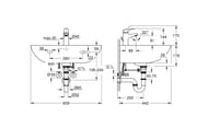 Раковина подвесная Grohe Bau Ceramic (609х442х179) со смесителем и сифоном, альпин-белый 39644000