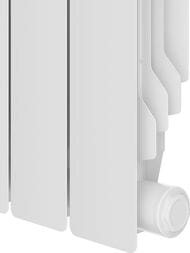 Радиатор биметаллический ROYAL THERMO Revolution B 350 (415х480х80) 786Вт, 6 секций, белый, — изображение 4