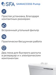 Насос SFA SANIACCESS Pump 494х169х333 для кухни и ванной комнаты