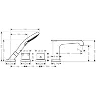 ��������� Axor Citterio E 36410950 �� ���� �����, ����������������, �� 4 ���������,����������� ������