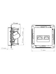  Systeme Electric ATLASDESIGN   RJ45+RJ45  5E  ATN000185