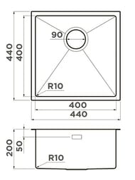  Omoikiri TAKI 44-U/IF-GM (440440200)  //, . 4973521