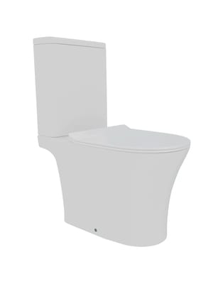 Унитаз-компакт toHit Decos2 Compact Торнадо, бесшумный, безободковый, сиденье с микролифтом, белый, 650x375x830, TH03-040601