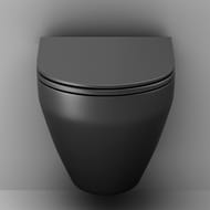 Унитаз подвесной Am.Pm Spirit V2.0 FlashClean с сиденьем микролифт, черный мат.  C701700MBSC