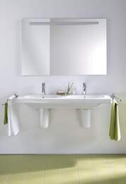 Умывальник двойной DURAVIT D-CODE 1200х490х180 2 отв. под 2 смес., перелив 03481200002