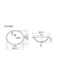 �������� ������������ ����� Ceramicanova Era CN15005 465�380�190 �������������, c ���. �����, �����
