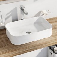 Умывальник RAVAK CERAMIC 550 R SLIM (550х370) тонкостенный, без перелива, белый