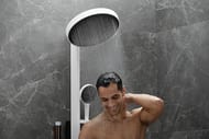 Душевая система Hansgrohe Rainfinity Showerpipe 360 1jet скрытый монтаж белый матовый 26842700