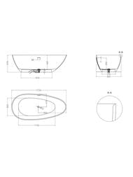 ����� ��������������� Salini PAOLA IN (1720�820�570) ���.������, S-Stone, ������ ������� 101612SMF