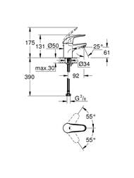 ��������� Grohe EuroEco 32734000 ��� �����������, ������������, S-Size, ����