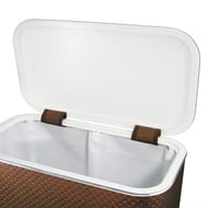 Корзина для белья 450х600х250 узор точки, орех/кант хром PNH-B